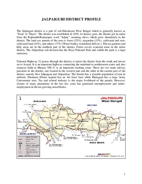 (PDF) JALPAIGURI DISTRICT PROFILE