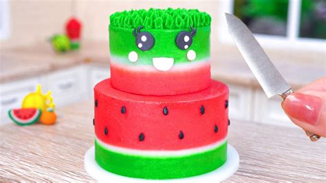 Cocomelon Cake 🍉 Satisfying Miniature Watermelon Cake Decorating 😋 Sweet Miniature Cake Recipe