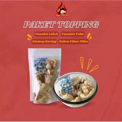 Jual Paket Topping Cuanki Tahu Cuanki Lidah Siomay Kering Sukro