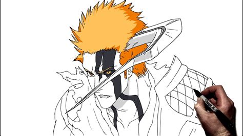 bleach ichigo hollow demon form drawing
