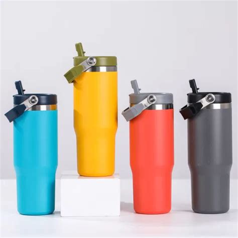 Hot Sale Iceflow 30oz Stainless Steel Tumbler With Straw Vacuum Insulated Water Bottle For Home