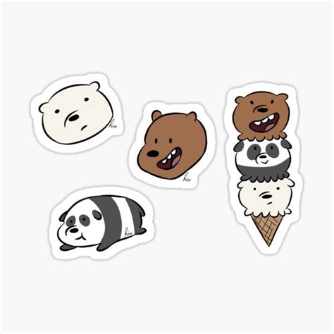 We Bare Bears Cute Fanart Sticker For Sale By Littlesky143 We Bare Bears Bare Bears Fan Art