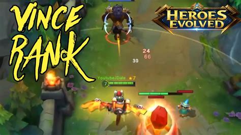 Heroes Evolved Insane Vince Build Rank Gameplay Op Range Carry Youtube