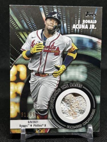 Ronald Acuna Jr Topps Series Rounding The Bases Relic Ebay