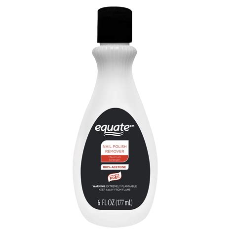 Equate Brand 100 Acetone Nail Polish Remover 6 Fl Oz Bottle