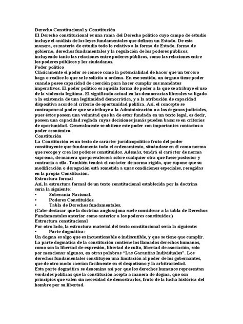 Origen Y Evolución Del Derecho Constitucional Pdf Constitución