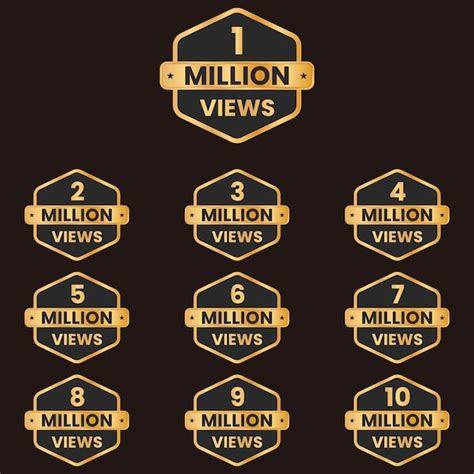 Premium Vector Youtube Million Views Celebration Banner1 Million