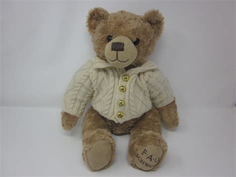 FAO Schwarz Collectible Teddy Bear Fisherman's Knit Cable - Etsy