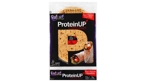 Flatout Protein Up Carb Down Flatbread Red Pepper Hummus 10 Oz