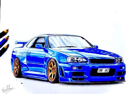 Nissan Gtr R34 Drawing