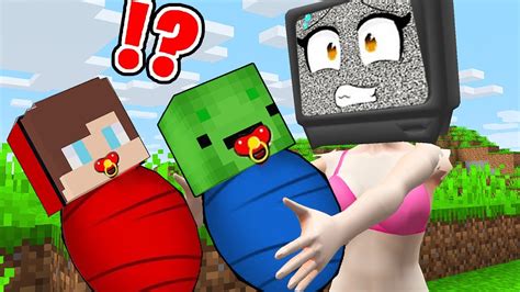 Jj And Mikey Were Adopted By Tv Woman Mikey Save Jj In Minecraft