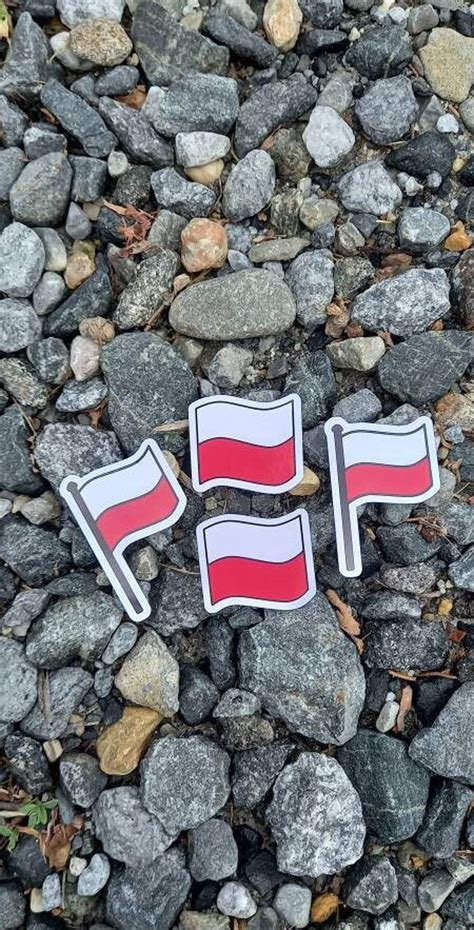 Polish Flag Sticker Polska Flaga Red and White Poland Water-resistant ...