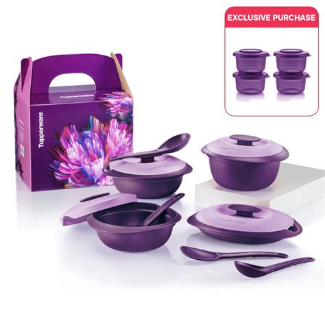 Purple Royale Petit Serveware Set Tupperware Plus