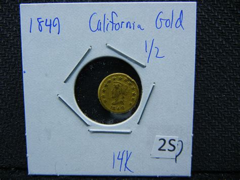 Sold Price 1849 California Gold Token Gold Enhanced May 2 0118 5