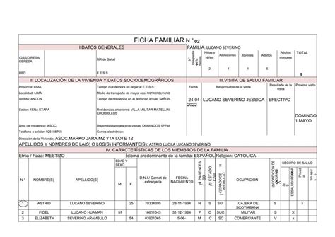 Ficha Familiar Henry Maldonado Guti Rrez Udocz