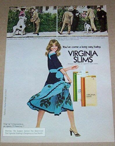 1977 Print Ad Virginia Slims Cigarette Cheryl Tiegs Smoking Collette