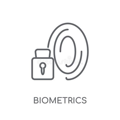 Ícone Linear Da Biométrica Conceito Moderno O Do Logotipo Da Biométrica