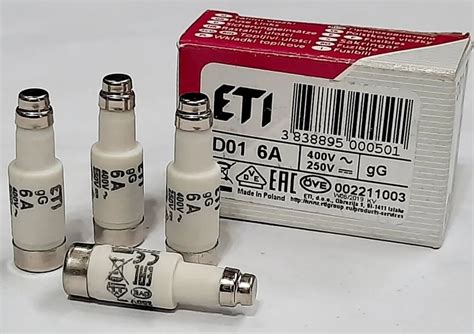 002211003 6A 250V 400V ETI GERMANY BOTTLE TYPE GL GG FUSE At Rs 10