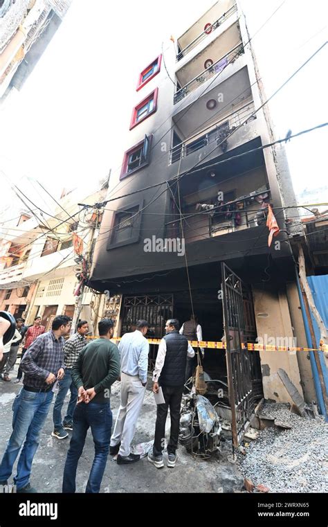 New Delhi India March 14 A Massive Fire Broke Out In A 4 Storey