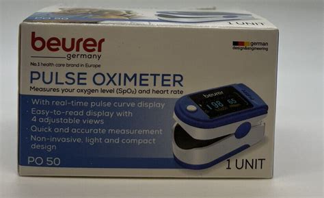 BEURER FINGERTIP PULSE OXIMETER PO 50 FREE SHIPPING EBay