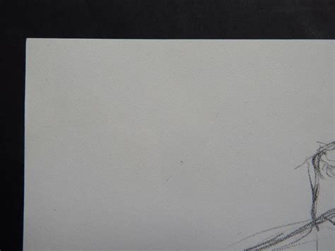 ORIGINAL CHINAGRAPH PENCIL Female Nude Model Life Drawing In Lying Side