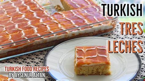 Turkish Trileche Tres Leches Cake Milk Cake With Caramel Sauce