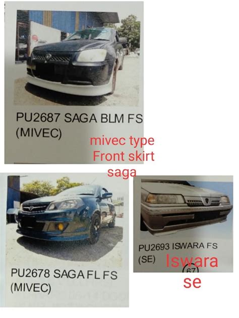 Saga Blm Fl Bodykit Mivec Type Front Skirt Auto Accessories On Carousell