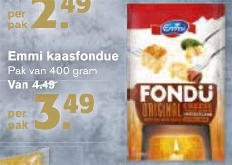 Emmi Kaasfondue 400g Aanbieding Bij Hoogvliet