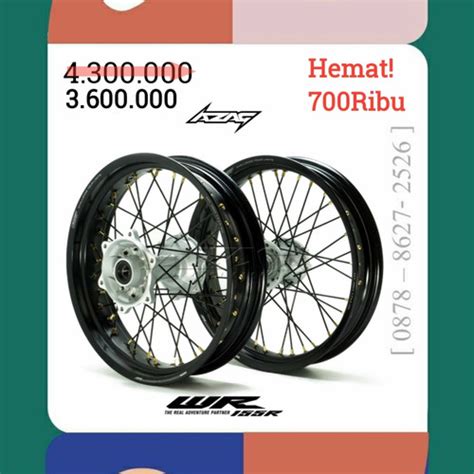 Jual Velg Set Supermoto Yamaha Wr Black Edition Jakarta Selatan