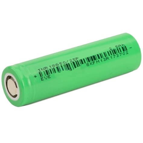 Pile Rechargeable 18650 INR18650 25P EVE Li Ion 3 7V 2500mAh 20A