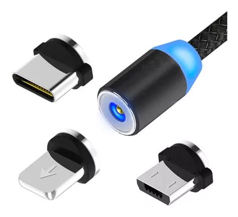 Cable Magnético Iman 3en1 Carga Rápida Usb V8 Ip Tipoc 1hora Color