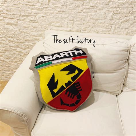 Abarth Pillow Logo Cushion Etsy Uk