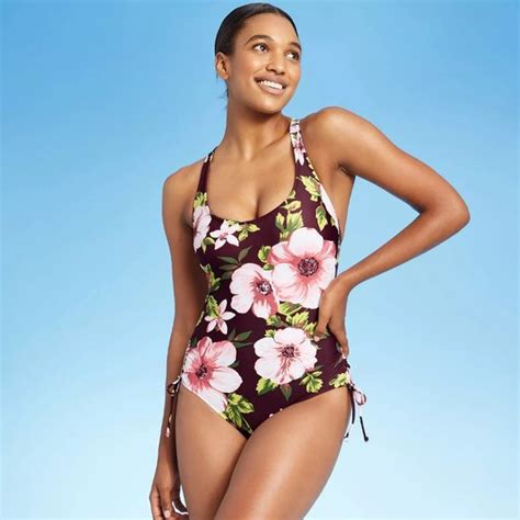 Kona Sol Swim Womens Sidecinch Classic One Piece Swimsuit Poshmark