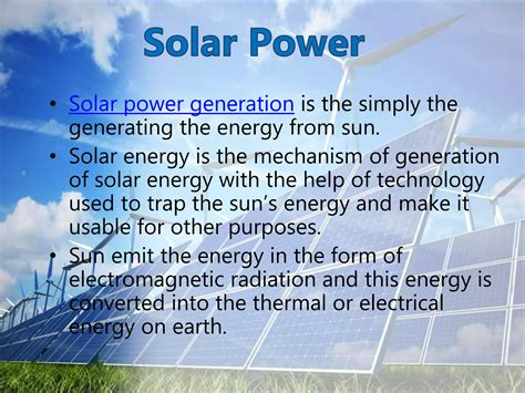 Solar Power Generation | PPT