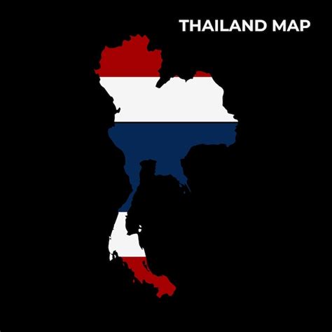 Premium Vector | Thailand national flag map design illustration of thailand country flag inside ...