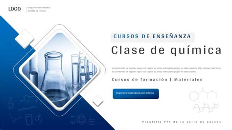 Cursos De Qu Mica De Secundaria En Estilo Minimalista Azul Presentaci N