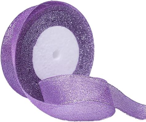 Amazon Purple Glitter Ribbon 1 Inch X 25 Yards Sparkly Metallic