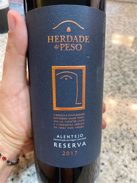 2017 Herdade Do Peso Alentejo Reserva Portugal Alentejano Alentejo