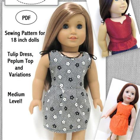 18 Inch American Girl Doll Clothes Sewing Pattern Dress Etsy