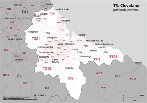 Teesside Postcode Map