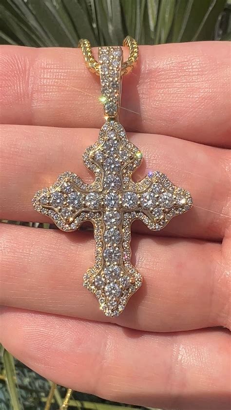 Large Diamond Orthodox Cross Pendant Justins Jewelers