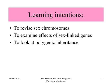 Ppt Chapter Sex Linkage And Polygenic Inheritance Powerpoint