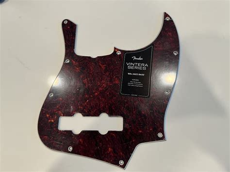 Fender 10 Hole Jazz Bass Pickguard Tortoise Shell Reverb