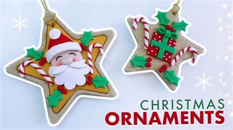 How To Make CHRISTMAS TREE ORNAMENTS Easy Polymer Clay Tutorial SANTA