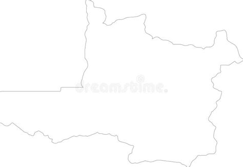 North Western Zambia Outline Map Stock Vector Illustration Of Icon