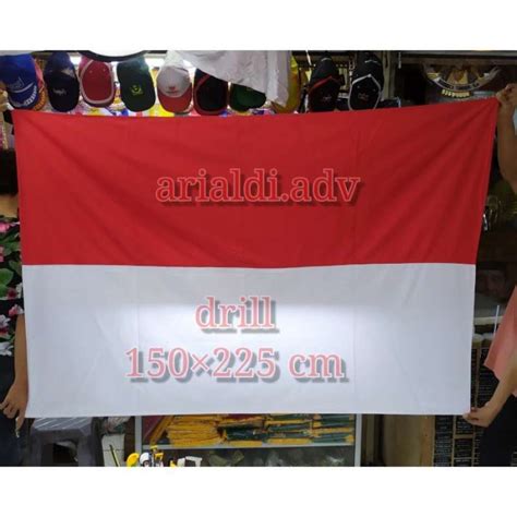 Promo Bendera Merah Putih Bahan Drill Ukuran 150ã225 Cm Diskon 23 Di