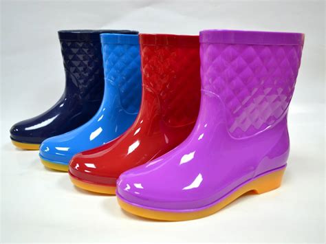 Fashion Style Neoprene Sexy Color Girls Plastic Gumboots Wellies Boots Women Shoes Rain Gumboots