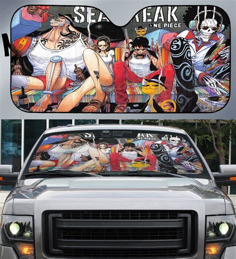 One Piece Car Accessories Anime Car Windshield Sun Shade One Piece