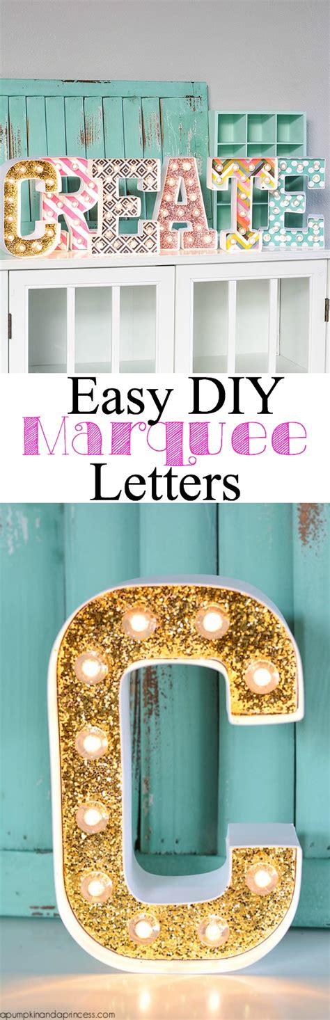 DIY Marquee Letters - A Pumpkin And A Princess