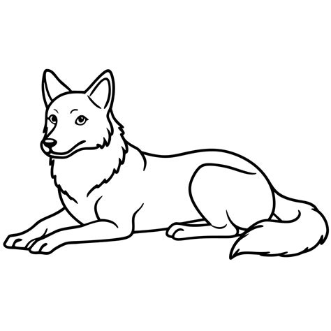 Coydog dog lies icon 48309612 Vector Art at Vecteezy
